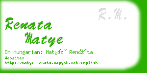 renata matye business card